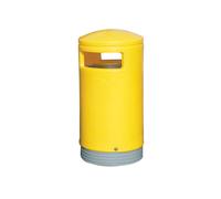 Outdoor Hooded Top Bin 75L Yellow