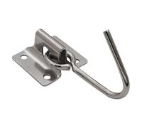 Outdoor Hooks for String Lights, Swing Clip Hanger System Stainless Steel Mount Design, Strong Grip Light Hanging Support, Black Color Weather Resistant Fixture, Easy Install Decor Holder, 10.9x5.5cm
