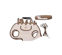 Outdoor Horizontal Dog Walking Bag, Handheld Small Dog Carrier, Breathable Waterproof Carry Bag for Walks, Hikes, Small Animal Accessories (Beige, L)