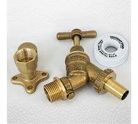 Outdoor Hose Union BIB TAP with Hose Connector and Wall Plate