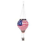 Outdoor Hot Air Balloon Lanterns Solar Powered - Hot Air Balloon Solar Lantern with Candle Holder - Solar-Powered LED Lights for Garden, Patios & Pathway