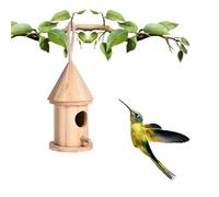Outdoor Houses - Wooden Craft Cottage Nest | Rustic Latch Bow Decoration for , Easy Access in the Backyard and Bird Feeder for Robins Wrens