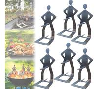 Outdoor Human-Shaped Sausage Grill, Hot Dog Holders for Grilling, Durable Hot Dog Holder-Reusable Stainless Steel, Funny BBQ Stand Man Stand, Porta Camping Grill, Human-Shaped Barbecue Rack(1PC)