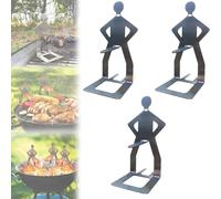 Outdoor Human-Shaped Sausage Grill, Hot Dog Holders for Grilling, Durable Hot Dog Holder-Reusable Stainless Steel, Funny BBQ Stand Man Stand, Porta Camping Grill, Human-Shaped Barbecue Rack(1PC)