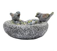 Outdoor Hummingbird Feeder and Bird Bath Resin Garden Decor with Rustic Design Hanging Wildlife Attractor for Patio Lawn Yard Easy Clean Ornament for Bird Watching