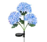 Outdoor Hydrangea Flower Lights - Solar Silk Petal Decoration Waterproof Garden Lamp | Bright Artificial Floral Light With Lighting Effects For