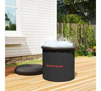 SPORTNOW Ice Bath Tub Outdoor, 300L Portable Cold Water Therapy Tub, Black, Black