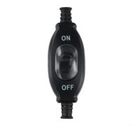 Outdoor In-line Cable Switch IP65 250V 3A Silver(Black 6mm)