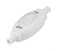 Outdoor In-line Cable Switch IP65 250V 3A Silver(White 6mm)
