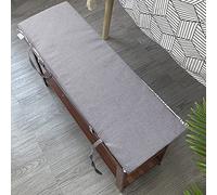 Outdoor Indoor Bench Cush 2-3 Seater Pad 100/120cm Extra Thick Grey Cushs for Garden Dining Patio Swing Chairs Long Bench Seat (160x35x2cm)