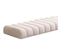 Outdoor/Indoor Bench Cushion 120cm/150cm/80cm/90cm x 40cm/30cm 2/3 seater Rectangle Bench Seat Pad for Bay Windows, Garden Patio, Long Chairs & Porch Furniture,A White,50x160cm