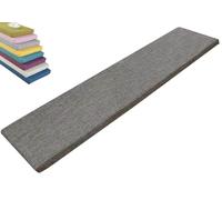 Outdoor/Indoor Bench Cushion 90 cm/120 cm/150 cm x 50/40/35/30 cm 45D High Resilient Foam Seat Pad with Non Slip Washable Cover and Zipper for Patio Garden Sofa Window (Light Gray 80 x 50 x