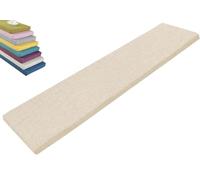 Outdoor/Indoor Bench Cushion 90 cm/120 cm/150 cm x 50/40/35/30 cm 45D High Resilient Foam Seat Pad with Non Slip Washable Cover and Zipper for Patio Garden Sofa Window (Beige 120 x 50 x 5 cm
