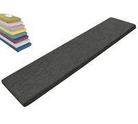 Outdoor/Indoor Bench Cushion 90 cm/120 cm/150 cm x 50/40/35/30 cm 45D High Resilient Foam Seat Pad with Non Slip Washable Cover and Zipper for Patio Garden Sofa Window (Dark Gray 80 x 40 x 5