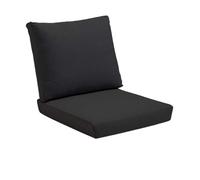 Outdoor Indoor Chair Cushions - Black Seat & Backrest Pads for Sofa, Bench, Patio, Garden, Bay Window - 30x35x5cm, Comfortable Support, Stylish Decor