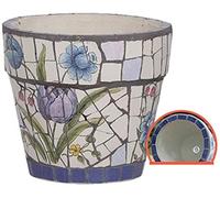 Outdoor/Indoor Colored Ceramic Flower Pot Style Courtyard Hand-Painted Ceramic Plant Pot Large Flower Pot Bonsai Planter Villa Outdoor Garden Decor Plant Corridor Aisle Landscap (Green 17 * 14cm)