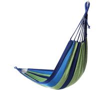 Outdoor Indoor Double Frame Hammock with Carry Bag - 200 x 150 cm, Supports Up to 150 kg, Perfect for Camping, Patio, Yard, and Garden(Blue-green)