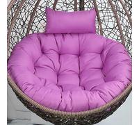 Outdoor Indoor Egg Chair Cushion with Headrest Pillow, Soft Removable Swing Pad, 110cm Replacement for Hammock Chairs & Hanging Baskets, Comfortable Seating Accessory