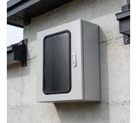 Outdoor/Indoor Electrical Enclosure Junction Box, Wall-Mounted Electrical Box, Commercial Steel Electric Cabinet, with Visible Window(30x40x20cm/11.8x15.7x7.8in)