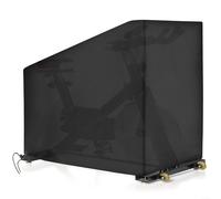Outdoor Indoor Exercise Bike Protective Cover, 210D Oxford Waterproof Dustproof UV Resistant for Upright Cycling Bikes, Fits 123 x 58 x 113/142 cm, Easy Fit and Storage Bag Included, Black