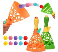 Outdoor Indoor Game Activities for Kids with 2 Catch Launcher Baskets and 10 Balls, Lawn Campground Beach Christmas Party Toys for Kids Age 5 6 7 8 9 10+ and Adult