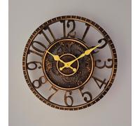 Outdoor Garden Double Sided Wall Clock Weather Retro Station Hanging Bracket