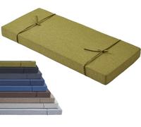 Outdoor/Indoor Non-Slip Bench Cush with er - 120cm/150cm/100cm/90cm x 40cm/35cm/30cm - Perfect for Bay, Garden Patios, Long Chairs, Swings & Porch Fur (Ginr Yellow, 30x120x5CM)