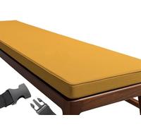 Outdoor/Indoor NonSlip Bench Cushion for 2/3 Seater Removable Rectangular Patio/Balcony Pad Yellow Chair Cushion 150x30cm/59x12in for Comfort and Style