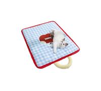 Outdoor & Indoor Pet Dog Pad Portable Reversible Waterproof Summer Sleeping Mat Reusable Machine Washable Easy to Clean & Carry Camping Travel Mat for Small Medium Dogs and Cats (Blue,Large)