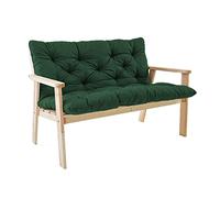 Outdoor/Indoor Replacement Cushions for Swing Benches Anti-Slip 2-3 Seater 100x100x8 cm Dark Green Perfect for Patio Garden Veranda Reclining Furniture