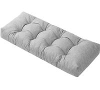 Outdoor/Indoor Swing Seat Cush for 2/3 Seater Bench Non-Slip Garden Pad for Rattan Fur & Bay Window Sofa Light Grey 130x30cm 8cm Thick
