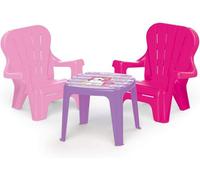 Outdoor & Indoor Table And Chairs Set For Children, Dolu Unicorn-Themed, Pink