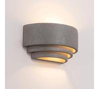 Outdoor/Indoor Wall Light Fixtures, Hardwired Modern LED Wall Sconce Warm White 3000K Cement Wall Lamps Creative Layered Design Art Deco Lighting Fixture for Stairs Hallway Bedroom Living