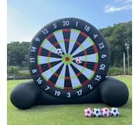 Outdoor Inflatable Soccer Darts Board Inflatable Football Darts Kick Goal Game with 8pcs Soccer Balls 370W Blower for School Gym Camp Yard Sport Game