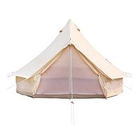 Outdoor Inflatable Tent,Birthday Gift, Canvas Bell Tent Cotton Removable Floor Windproof 3M Dia 2-14 Person Multicolor 300x300x200cm(White)