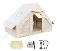 Outdoor Inflatable Tent,Birthday Gift, Inflatable Canvas Tent 2-8 Person Waterproof Breathable UV50+ Oxford Fabric 4-Season Camping Tent Multiple Sizes(300x200x200cm)