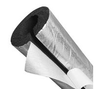 Outdoor Insulation Pipe Foam Tube - Self-Adhesive Aluminum Foil Heat Preservation ID 22-110mm Pipe Lagging for Winter Antifreeze Protection Size: 110mm ID x 30mm Thick x 9m Long