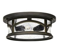 Outdoor IP44 1 Bulb Flush Light Low Ceiling Palladian Bronze LED E27 60W