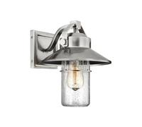 Outdoor IP44 1 Bulb Wall Light Lantern Painted Brushed Steel LED E27 60W d00636