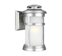Outdoor IP44 1 Bulb Wall Light Lantern Painted Brushed Steel LED E27 60W d00861