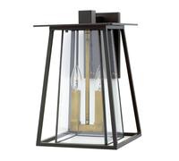 Outdoor IP44 Twin Wall Light Buckeye Bronze LED E14 60W Loops Multi One Size