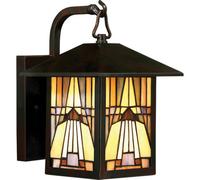 Outdoor Ip44 Valiant Bronze Led Wall Light With E27 Socket