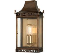 Outdoor IP44 Wall Light Aged Brass LED E27 100W d02397