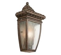 Outdoor IP44 Wall Light Brushed Bronze LED E14 60W Loops Multi One Size