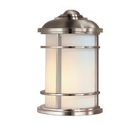 Outdoor IP44 Wall Light Sconce Brushed Steel LED E27 60W Bulb External d00823