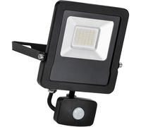 Outdoor IP65 Automatic Floodlight - 30W Cool White LED - PIR Sensor - 2400 Lumen Loops White One Size