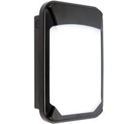 Outdoor IP65 Commercial Bulkhead Wall Light - Cool White LED - Microwave Sensor Loops White One Size