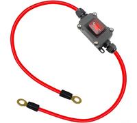 Outdoor IP67 Waterproof Junction Box, Waterproof Inline Switch With Red Indicator Light 12-24V 30A For Marine, Outdoor, Industrial Electrical