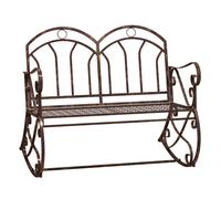Outdoor Iron Rocking Chair-Bronze Red