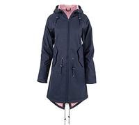 Outdoor Jackets for Women Waterproof Windproof Softshell Jacket Women's Long Tailored with Hood Large Sizes Windbreaker Raincoat Lightweight Breathable Functional Jacket Lined Warm Hiking Jacket, navy